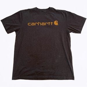 Dark Grey Carhartt T-Shirt (Yellow Logo)